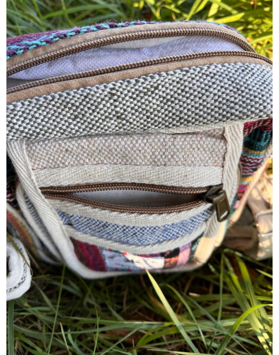 Ethno kabelka z konope - farebná